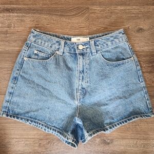 Simons Light Blue Denim High-Rise Jean Shorts